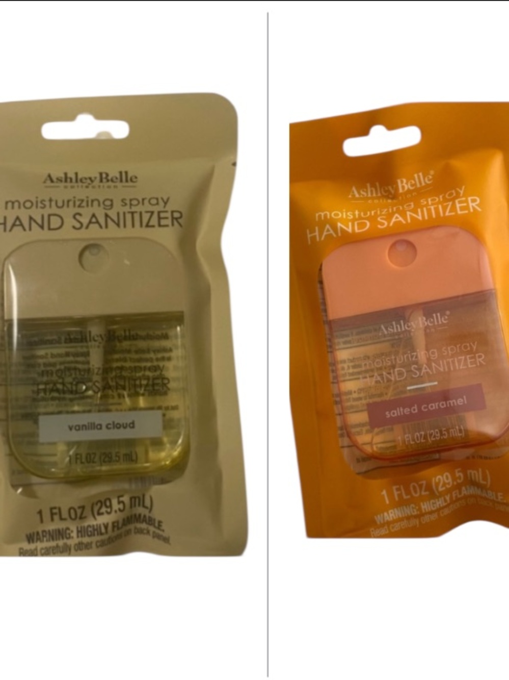 Hand Sanitizers duo! Vanilla Cloud &Salted Caramel.